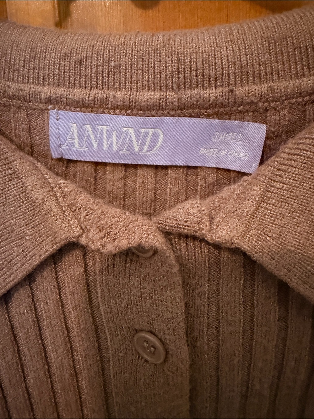 Collared Y2K Preppy Ribbed Button-Front Knit 90s Sweater - Picture 2 of 7